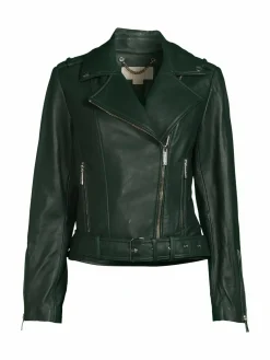 Women MICHAEL Michael Kors Missy Leather Biker Jacket