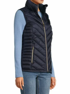 Women MICHAEL Michael Kors Missy Logo Puffer Vest