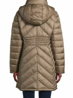 Women MICHAEL Michael Kors Missy Packable Double Zip Puffer Coat