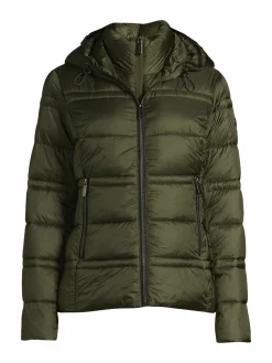 Women MICHAEL Michael Kors Missy Quilted & Hooded Puffer Jacket