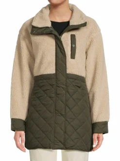 Women Andrew Marc Sport Mixed Media Faux Fur Jacket