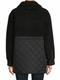 Women Andrew Marc Sport Mixed Media Faux Fur Jacket