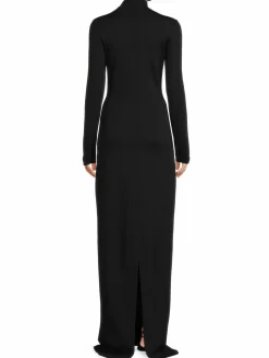 Women Brandon Maxwell Mockneck Knit Column Gown