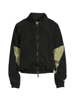 R H U D E Coats & Jackets|Mockneck Raglan Sleeve Jacket Black