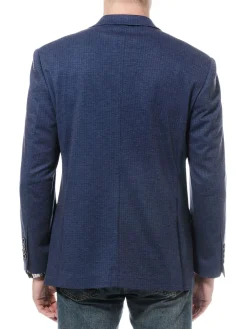 1...Like No Other Blazers & Sportcoats|Modern Fit Gingham Sportcoat Blue