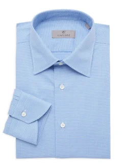Canali Dress Shirts|Modern Fit Houndstooth Dress Shirt Blue