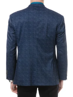 1...Like No Other Blazers & Sportcoats|Modern Fit Mini Check Sportcoat Blue