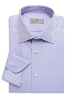 Canali Dress Shirts|Modern Fit Solid Dress Shirt Blue Purple