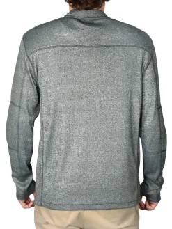 Vintage 1946 Sweatshirts & Hoodies|Modern Fit Space Dye Mockneck Half Zip Sweater Olive