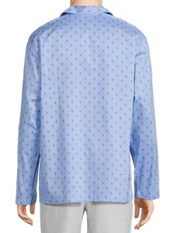 Polo Ralph Lauren Loungewear, Sleepwear & Robes|Monogram Button Down Pajama Shirt Blue