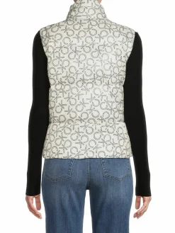 Women Calvin Klein Monogram Print Puffer Vest