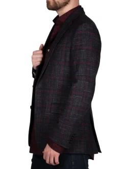 Original Penguin Blazers & Sportcoats|Multi Plaid Wool Blend Blazer Navy