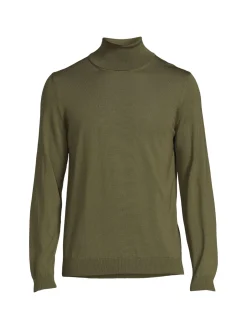 BOSS Sweaters|Musso Virgin Wool Turtle Neck Sweater Green
