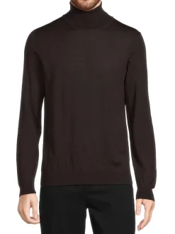 BOSS Sweaters|Musso-P Virgin Wool Sweater Brown