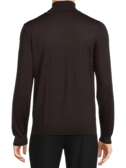 BOSS Sweaters|Musso-P Virgin Wool Sweater Brown