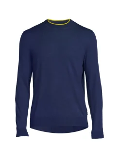 BOSS Sweaters|Nappi Crewneck Virgin Wool Sweater Navy