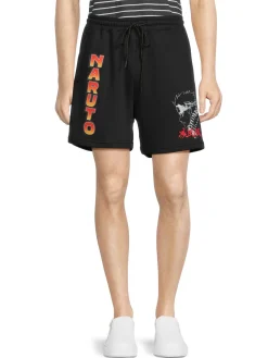 Reason Shorts|Naruto Kanji Drawstring Sweatshorts Black