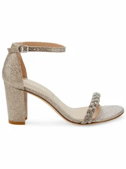 Stuart Weitzman Nearlynude Hishine Embellished Sandals