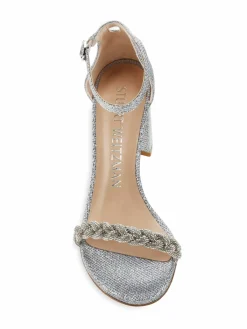 Stuart Weitzman Nearlynude Hishine Embellished Sandals