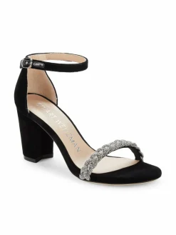 Stuart Weitzman Nearlynude Hishine Embellished Sandals