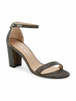 Stuart Weitzman Nearlynude Textured Sandals