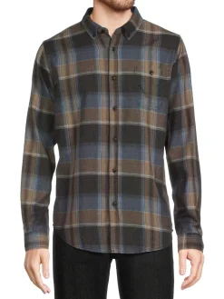 Ezekiel Casual Button-Down Shirts|Nelson Plaid Shirt Heather Charcoal