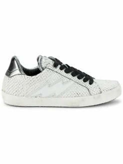Zadig & Voltaire Neo Keith Snakeskin Embossed Leather Sneakers