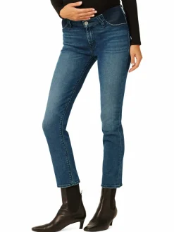 Women Hudson Nico Mid Rise Straight Ankle Maternity Jeans