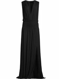 Women Ramy Brook Nikita V-Neck Draped Gown