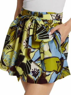 Women Tanya Taylor Nikiya Belted Floral Shorts