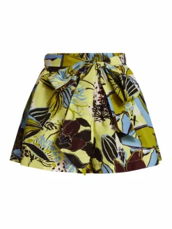 Women Tanya Taylor Nikiya Belted Floral Shorts