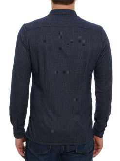 Robert Graham Casual Button-Down Shirts|Nixon Tailored Fit Herringbone Button Down Shirt Navy
