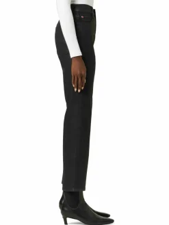 Women Hudson Noa High Rise Coated Straight Crop Jeans
