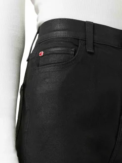 Women Hudson Noa High Rise Coated Straight Crop Jeans