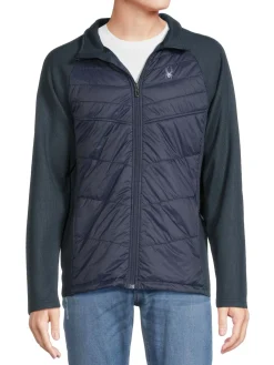 Spyder Activewear|Nova Logo Quilted Jacket Frontier Blue