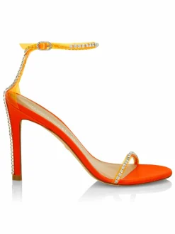 Stuart Weitzman Nudistglam Crystal-Embellished Sandals