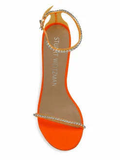 Stuart Weitzman Nudistglam Crystal-Embellished Sandals