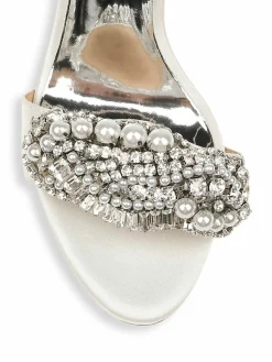 Badgley Mischka Odelia Satin Stiletto Sandals