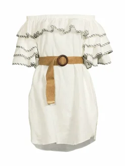 Women Ted Baker London Off Shoulder Belted Linen Dress
