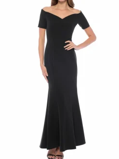 Women Marina Off Shoulder Scuba Gown