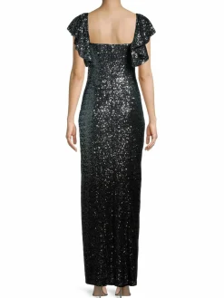 Women Marchesa Ombre Sequin Column Gown