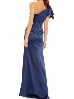 Women Mac Duggal One Shoulder Ruffle Gown