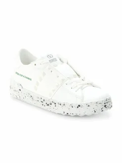 Valentino Garavani Open For A Change Rockstud Leather Platform Sneakers