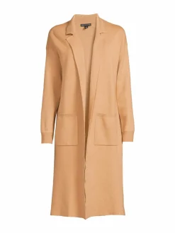 Women Saks Fifth Avenue Open Front Longline Jacket