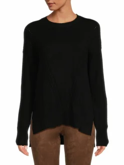 Women Laundry by Shelli Segal Open Knit Trim Knit Sweater
