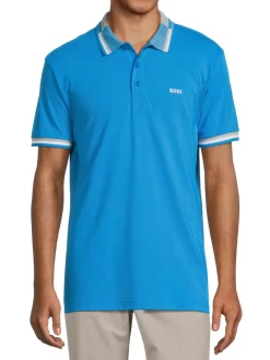 BOSS Polos|Paddy Logo Polo Blue