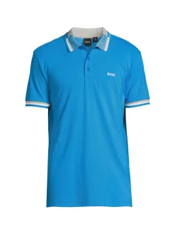 BOSS Polos|Paddy Logo Polo Blue