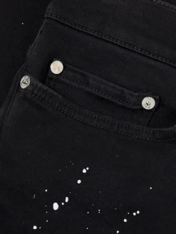 BLK DNM Jeans|Paint Splatter Skinny Jeans Fulton Black