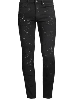 BLK DNM Jeans|Paint Splatter Skinny Jeans Fulton Black
