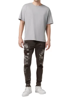 Hudson Jeans|Painted Zack Skinny Fit Jeans Chocolate
